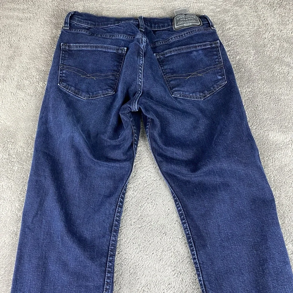 Signature by‎ Levis Gold Slim Fit Jeans Mens 30x30 Blue Dark Wash Low Rise